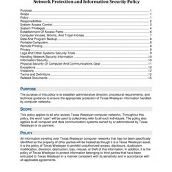 Preeminent Information Security Policy Template Sample