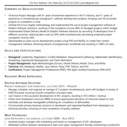 Perfect Sample Project Manager Resume Template Examples Objective