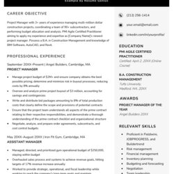 Outstanding Project Manager Resume Examples Writing Guide Sample Template