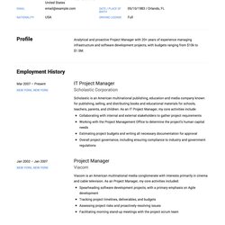 Spiffing Project Manager Resumes Full Guide Word Resume Sample Examples Samples