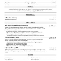 Out Of This World Project Manager Resumes Full Guide Word Resume Sample Examples Samples