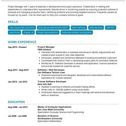 Software Project Manager Resume Sample In
