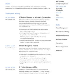 Cool Project Manager Resume Full Guide Examples Word Template Samples