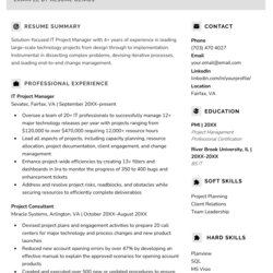 Fantastic Download Project Management Sample Resume Free Samples Examples Vitae It Manager Template