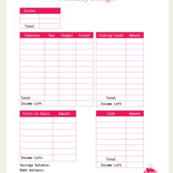 Superb The Most Effective Free Monthly Budget Templates That Will Help You Template Simple Cute Bills