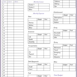 Wizard Monthly Budget Form Templates Printable In Free