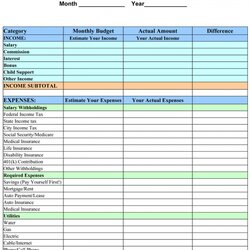 Supreme Monthly Budget Templates Free Doc Samples Template Worksheet Simple Household Weekly Form Track Plus