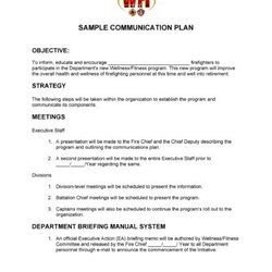 Admirable Simple Communication Plan Examples Free Templates Template