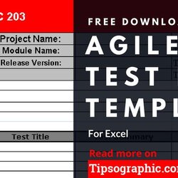 Agile Test Plan Template For Excel Free Download Planning Thumb