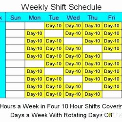 Cool Hour Shift Schedule Template Unique Excel Schedules Examples Rotating Shifts Employee Scheduling Planner