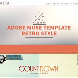 Free And Premium Responsive Adobe Muse Templates Retro Style Easy Template Editing Writing Designed Without