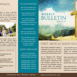 Wonderful Classic Church Bulletin Template Templates