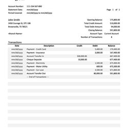Excellent Real Fake Bank Statement Templates Editable In Document