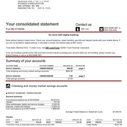 Admirable Bank Statement Template