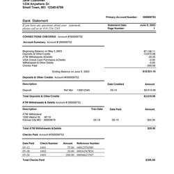 Terrific Fake Bank Statements Templates Download Org Master Of Documents Statement Template Editable