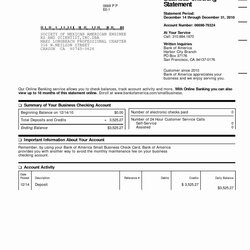 High Quality Fake Bank Statement Template Excellent Highest