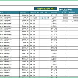Matchless Excel Accounts Receivable Template Account Invoice Log