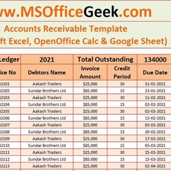 Eminent Ready To Use Accounts Receivable Excel Template Fit