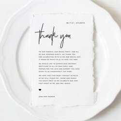 The Highest Quality Wedding Thank You Note Template Letter In