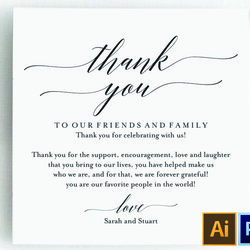 Sterling Wedding Thank You Card Printable Table