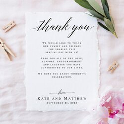Superlative Wedding Thank You Notes Printable Templates Editable Card Template Cards Invitation Guests Guest