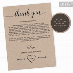 Perfect Printable Wedding Thank You Note Template Canada