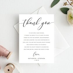 Wizard Thank You Note Template Wedding