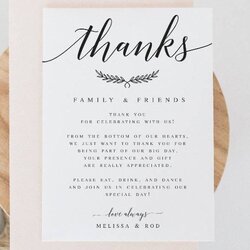 Magnificent Wedding Thank You Note Template