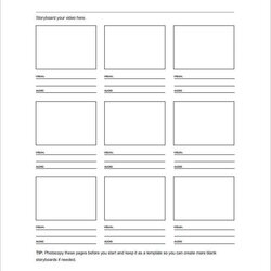 Brilliant Movie Storyboard Templates Doc Template Film Sample Format For And Video