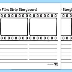 Cool Video Storyboard Template Writing Resources Printable Film Movie Strip Films Activity Resource Videos