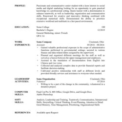 Fantastic College Student Resume Examples Example Choose