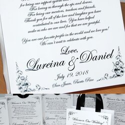 Supreme Wedding Welcome Bags With Satin Ribbon Handles And Your Destination