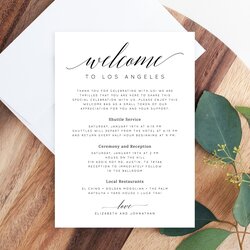 Great Welcome Bag Letter Template