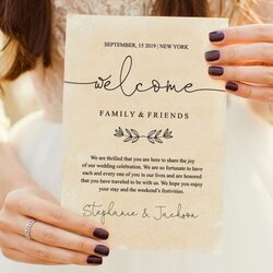 Splendid Wedding Welcome Bag Letter Template Free