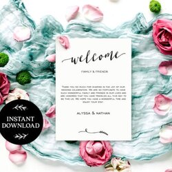 Welcome Bag Letter Printable Editable Instant Download Wedding