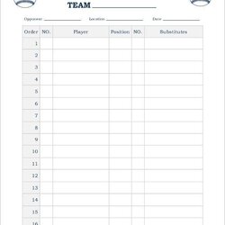 Magnificent Baseball Lineup Card Template Free Download Roster Softball Batting Dugout Doc Scorecard