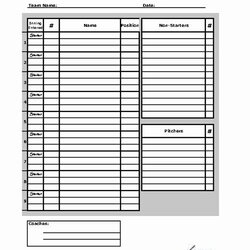Sterling Baseball Lineup Card Template Excel Lovely Softball