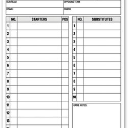 Excellent Free Baseball Lineup Card Template Excel Frightening For Softball