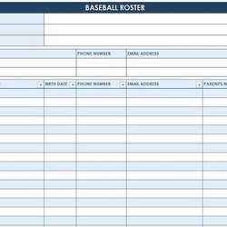 Matchless Baseball Lineup Card Template Excel New Roster