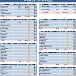 Worthy Monthly Bills Spreadsheet Template Excel Templates Household