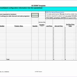 Swell Bill Of Quantities Excel Template Material Materials Elegant Best
