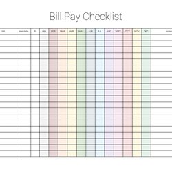 Fine Monthly Bill Checklist Excel Template Calendar Design Payment Printable Pay Bills Spreadsheet Paying