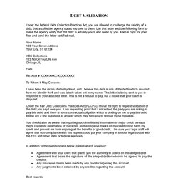 Swell Free Debt Validation Letter Samples Templates Letters