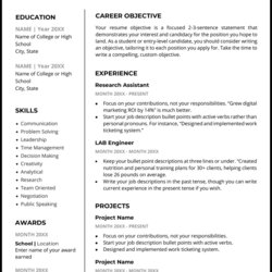Eminent Free Resume Templates Word Designed For Academic Template