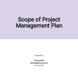 Fine Free Scope Management Plan Templates Download In Word Google Docs Of Project Template