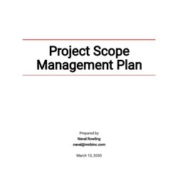 Brilliant Free Scope Management Plan Templates Download In Word Google Docs Project Template