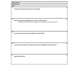 Admirable Project Scope Management Plan Template Upcoming