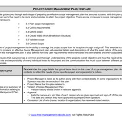 Fantastic Project Scope Management Plan Template This Guides Preparing