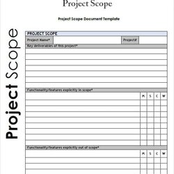 The Highest Standard Scope Management Template Project Statement Image
