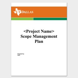 The Highest Quality Project Scope Templates And Examples Free Download Word Management Plan